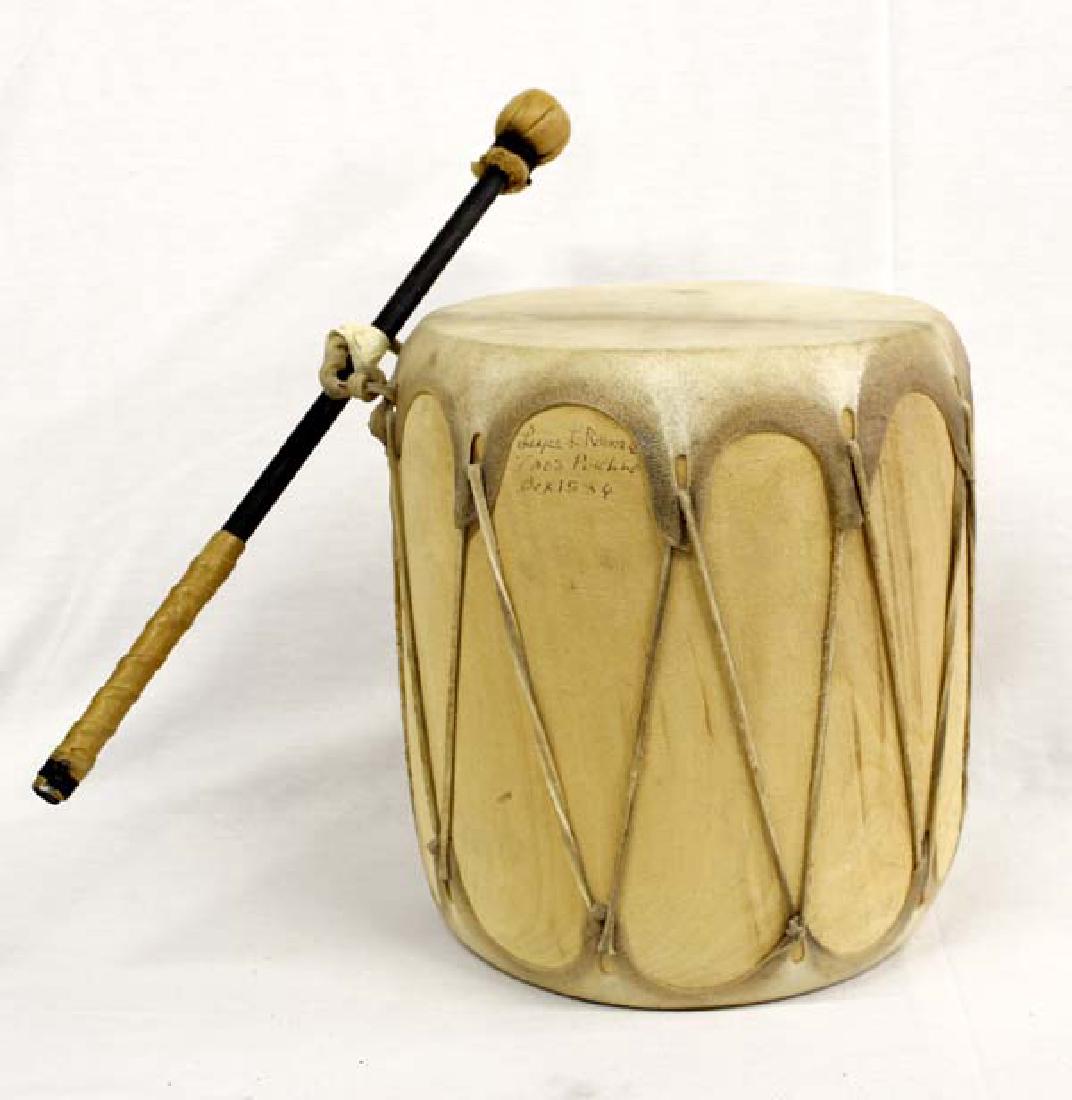 Native American Taos Drum with Beater (1 of 3)