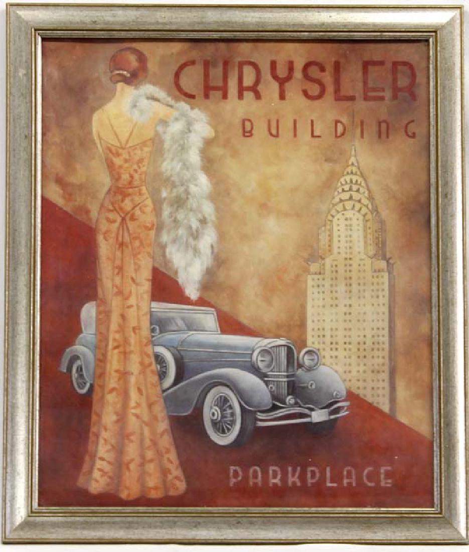Vintage Framed Chrysler Building Park Place Print (1 of 2)