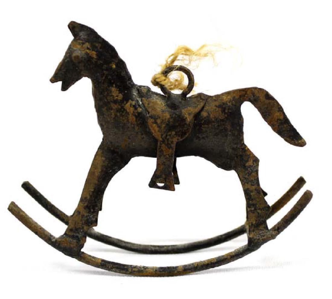 Antique Pressed Tin Rocking Horse (1 of 2)