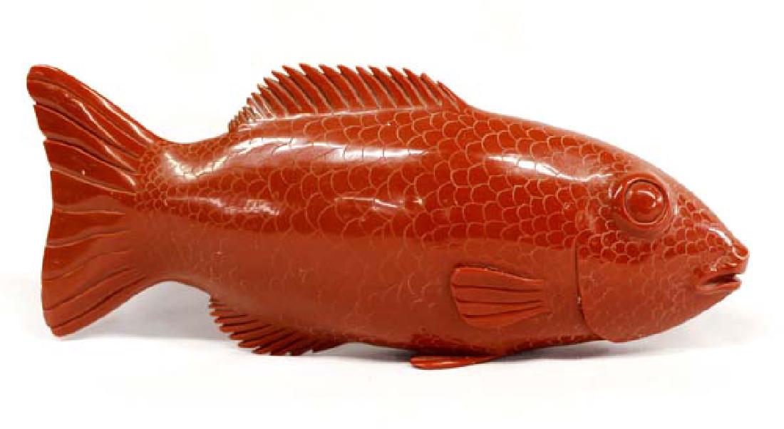 Fabulous Vintage Carved Composite Coral Fish (1 of 5)