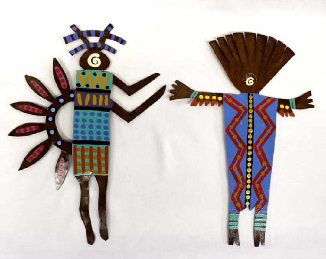 2 Metal Art Southwestern Figures by Finks (1 of 4)