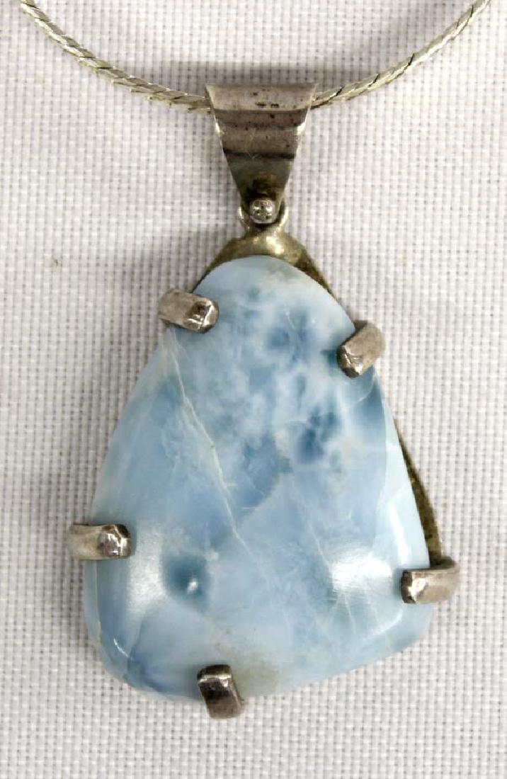 Sterling Silver Larimar Necklace (1 of 6)