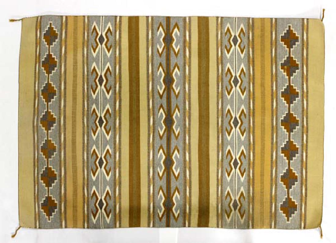 Estate Navajo Burnt Water Vegetal Dye Textile Rug (1 of 4)