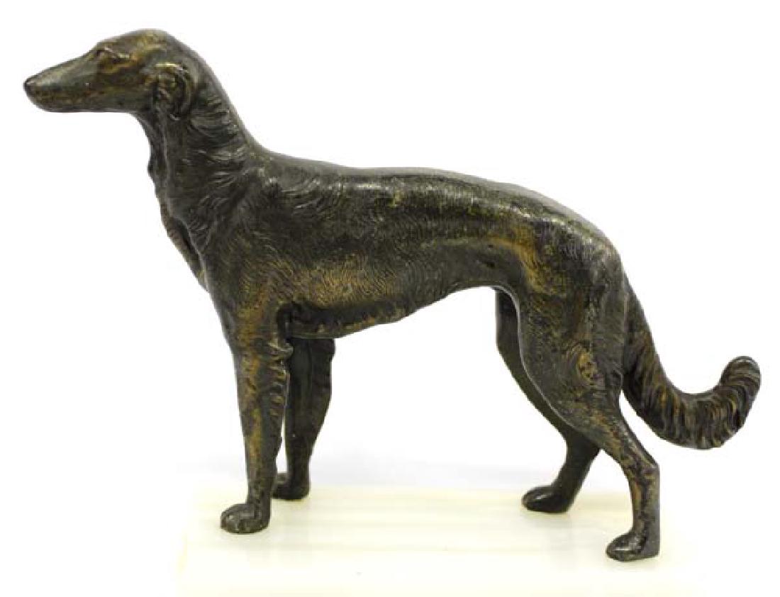 Art Deco Borzoi Cast Bronze Figurine (1 of 3)