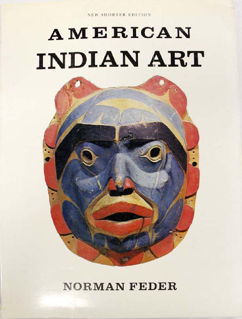 American Indian Art by Norman Feder, Softback Book: American Indian Art by Norman Feder, Softback Book c. 1973 Harry N. Abrams, Inc., Publishers, New York, outside spine damage (.5'' near bottom) and inside cover book separating from spine (5''), also 