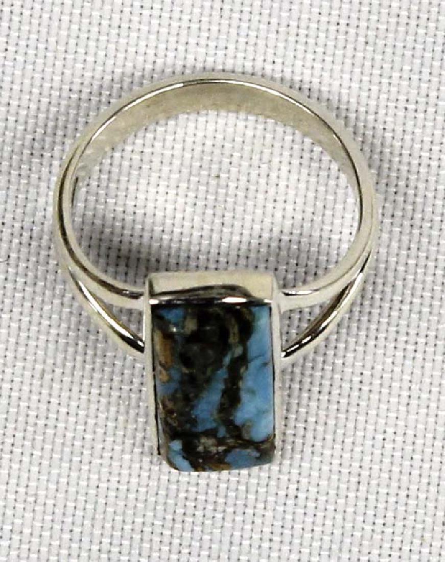 Rare Ithaca Peak Sterling Turquoise Ring, Size 8 (1 of 2)