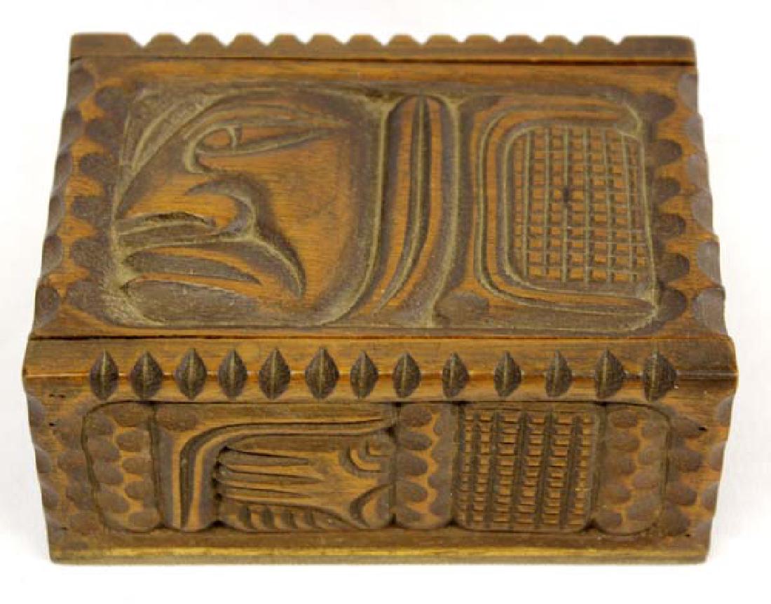 Carved Wood Trinket Box made in Honduras (1 of 6)