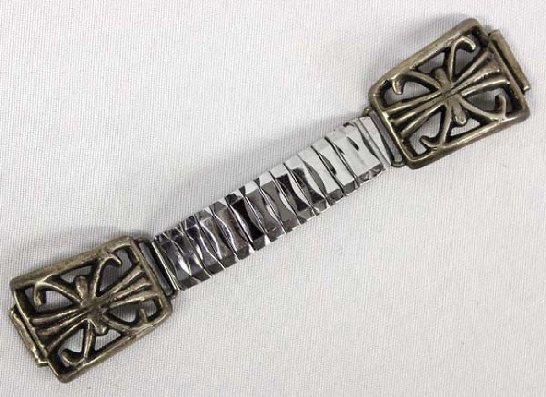 Navajo Old Pawn Sandcast Silver Watch Band (1 of 3)