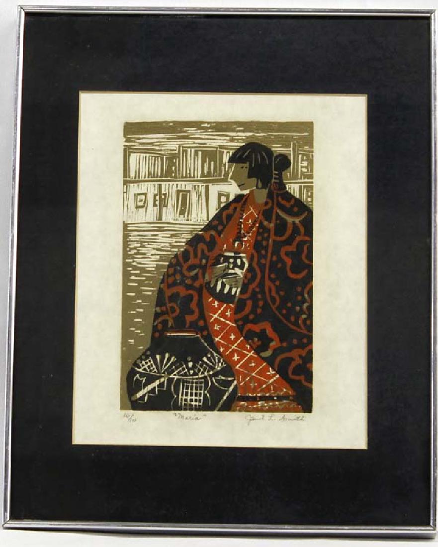 Woodblock Print ''Maria'' by Janet L. Smith (1 of 4)