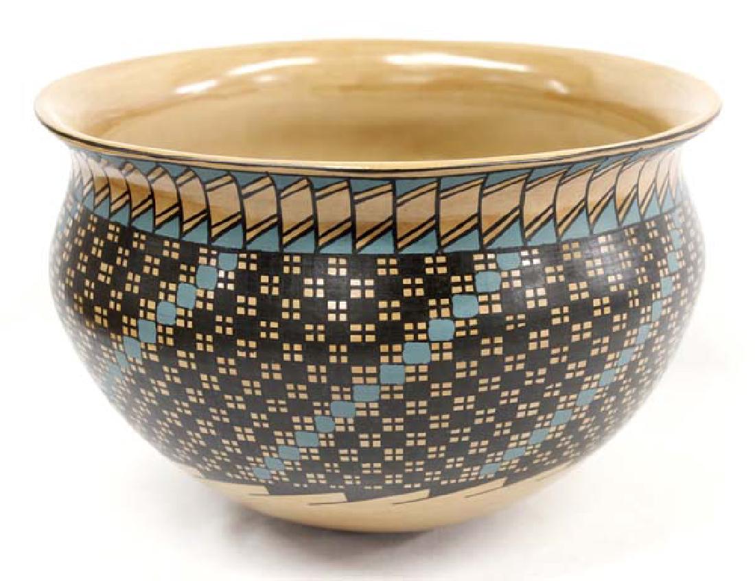 Large Mexican Mata Ortiz Polychrome Bowl by Ortiz (1 of 4)