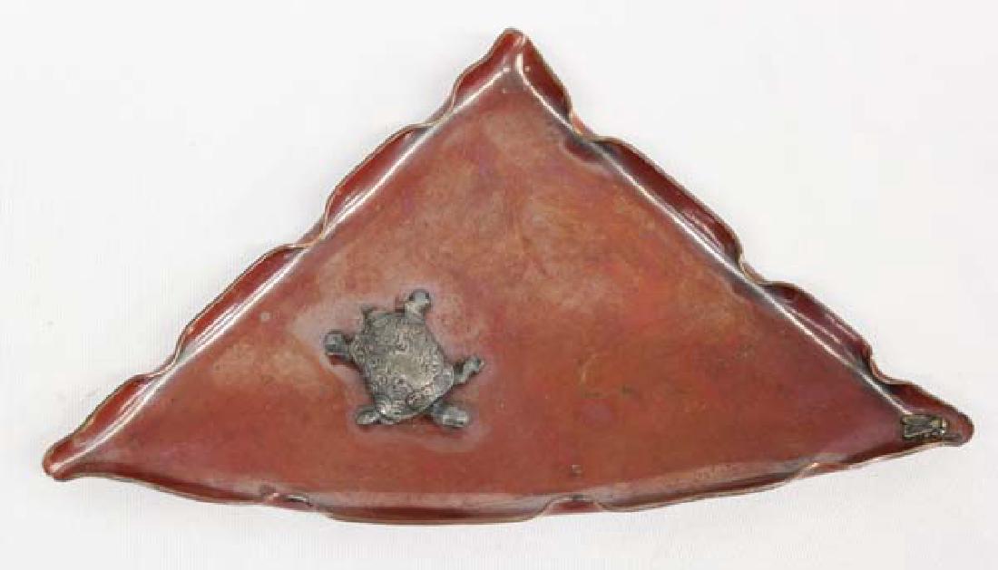 Antique Bradley & Hubbard Red Triangular Ashtray (1 of 4)