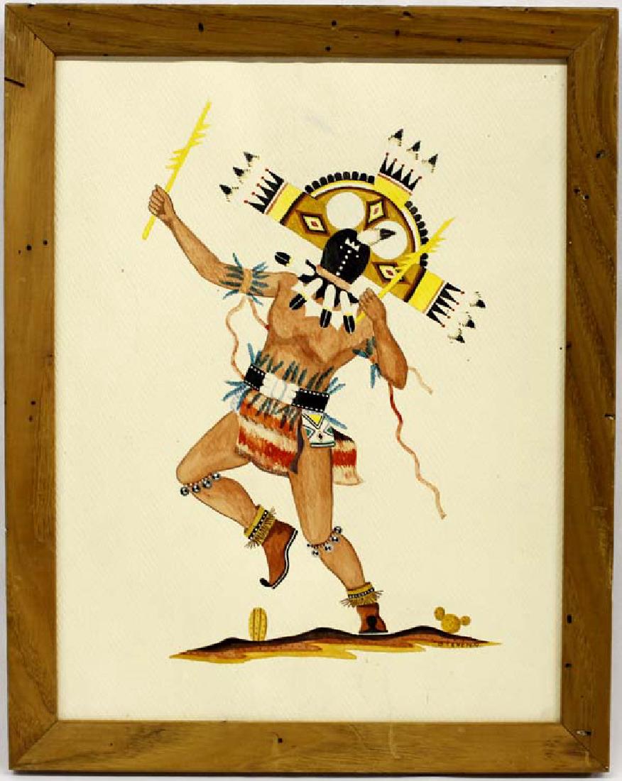 Original Native American Watercolor Painting (1 of 3)