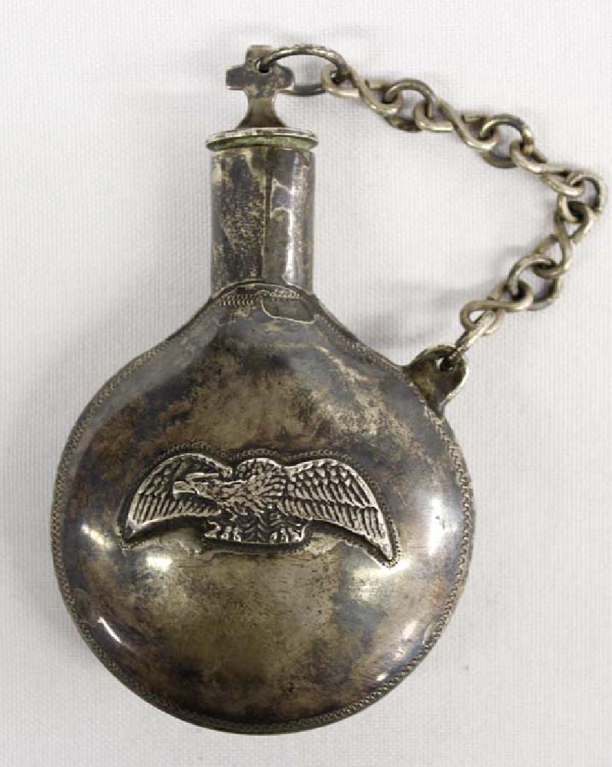 Estate Antique Silver Patriotic Flask (1 of 3)