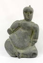 Canadian Inuit Carved Stone Man by Toona Iqulik