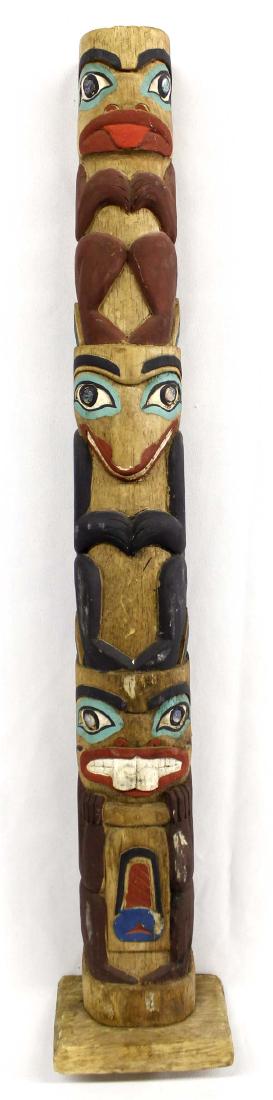 Native American Northwest Coast Hand Carved Totem (1 of 3)