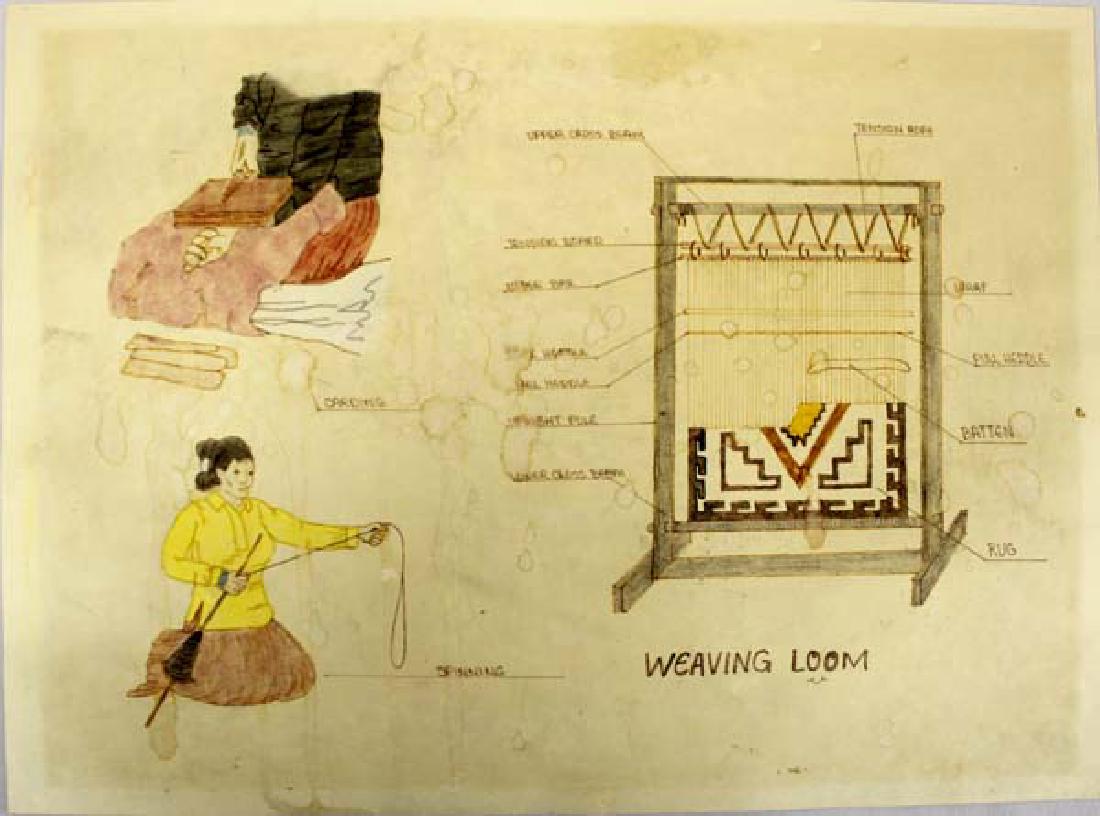 Vintage Native American Colored Pencil Sketch (1 of 3)