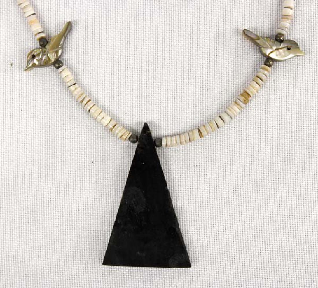 Vintage Santo Domingo Abalone Bird Fetish Necklace (1 of 4)