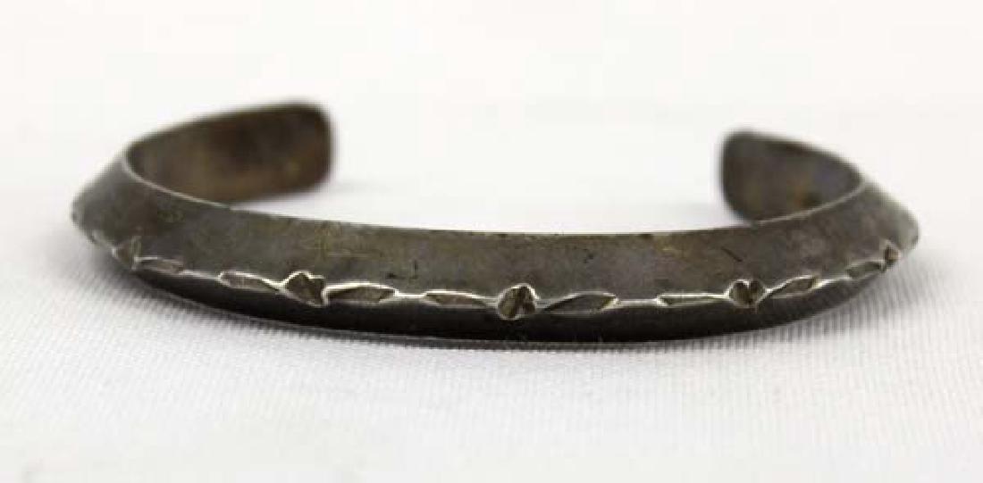 Antique Navajo Forged Sterling Silver Bracelet (1 of 3)