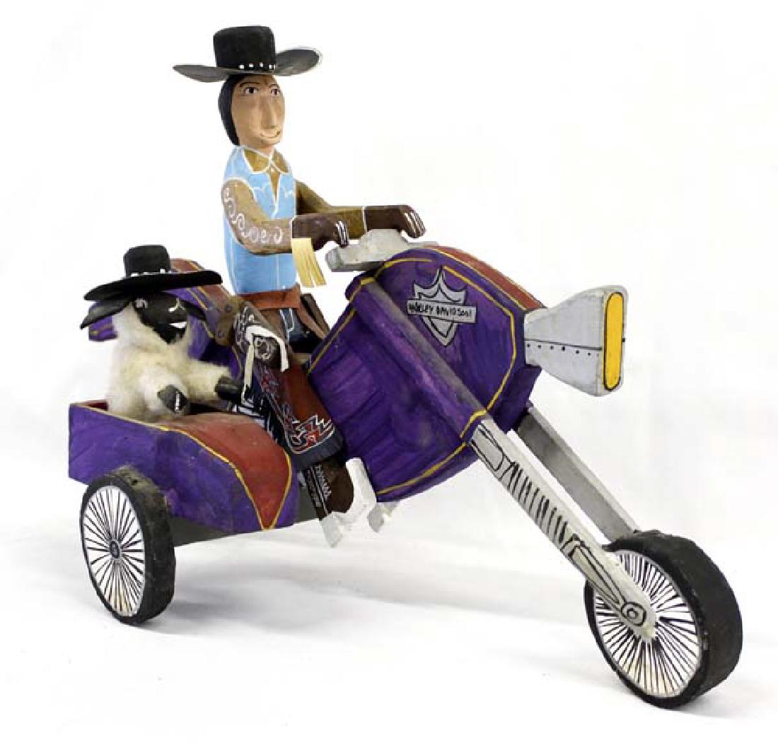 Navajo Folk Art Harley Davidson by Delbert Buck (1 of 3)