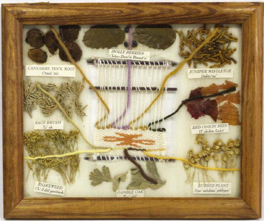Navajo Textile Dye Chart & Partial Miniature Rug (1 of 4)