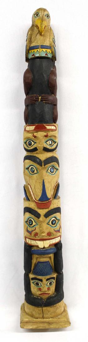 Large Native American Northwest Coast Totem Pole (1 of 3)