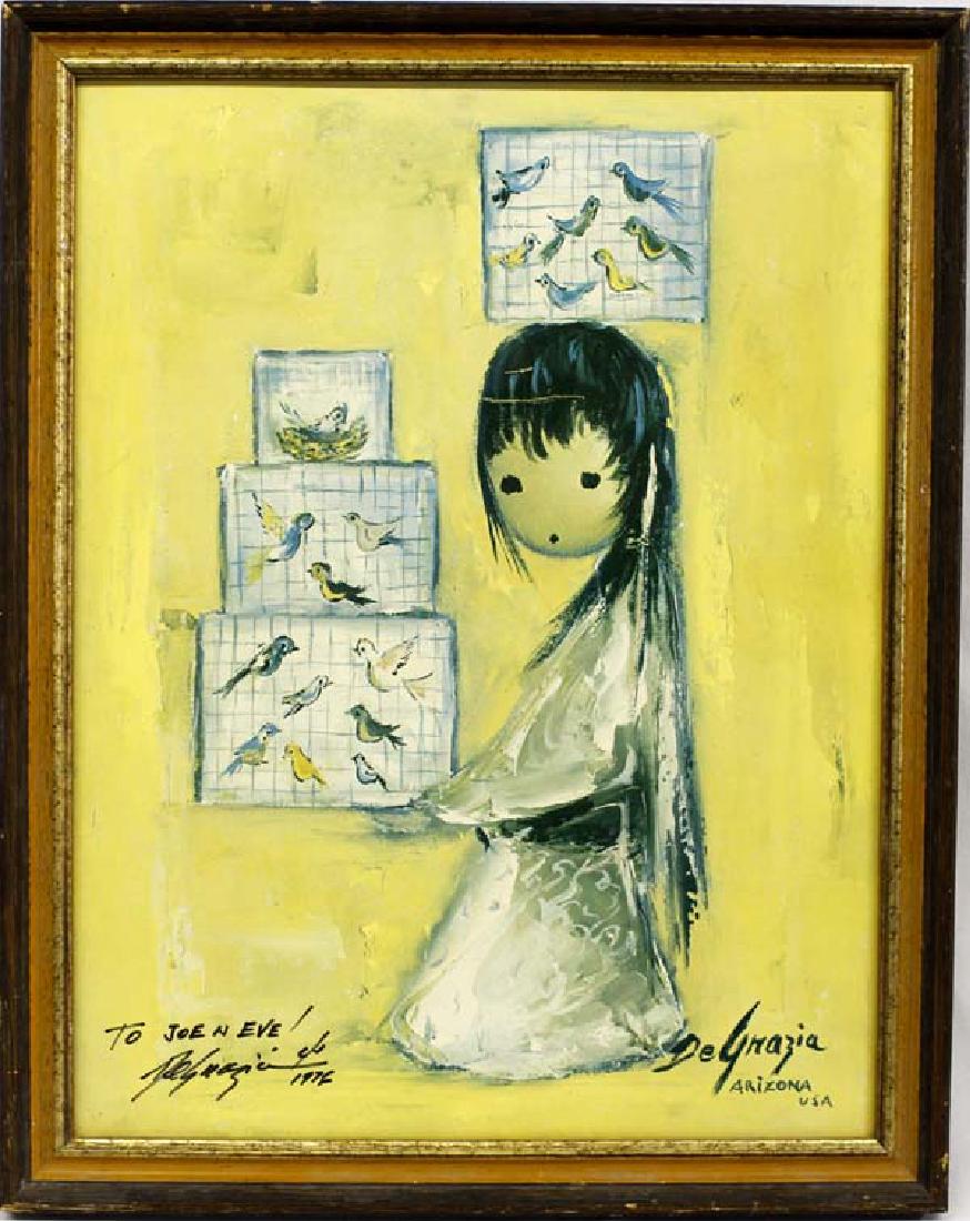 Signed Print The Bird Seller by Ted De Grazia (1 of 3)