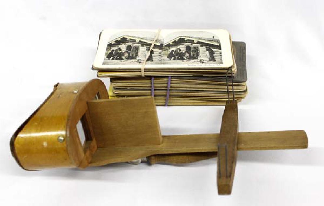 Antique Wood Stereoscope and Stereoscopic Cards (1 of 7)