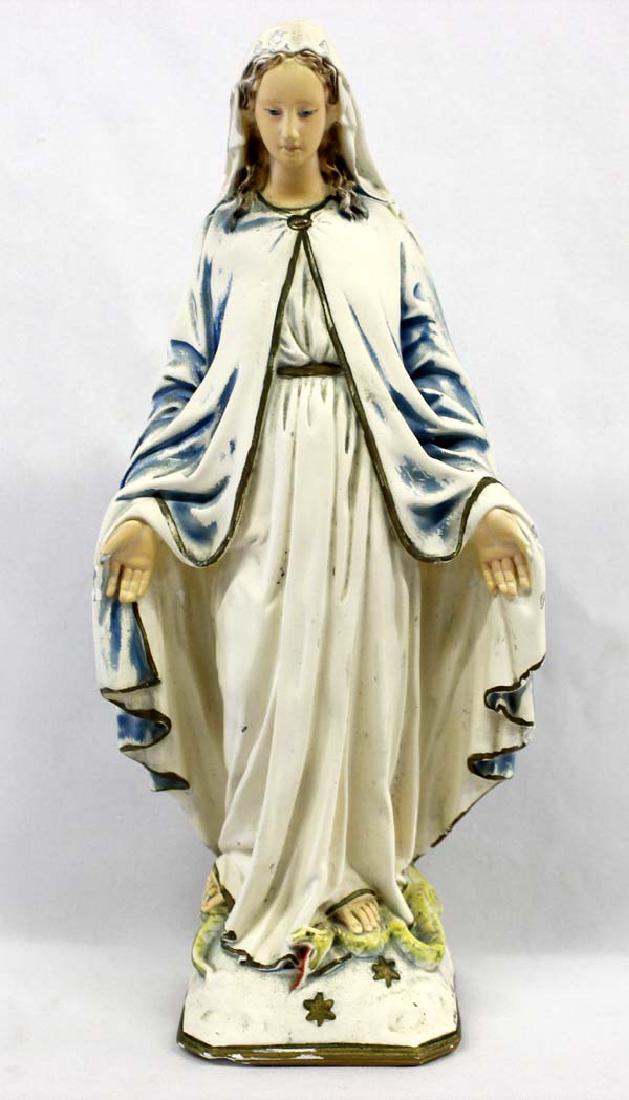 Vintage Italian Plaster Madonna Statue (1 of 3)