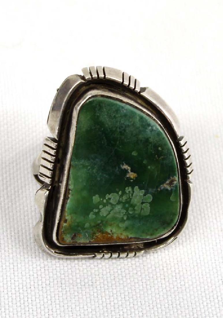 Navajo Sterling Turquoise Ring, Size 9 (1 of 4)