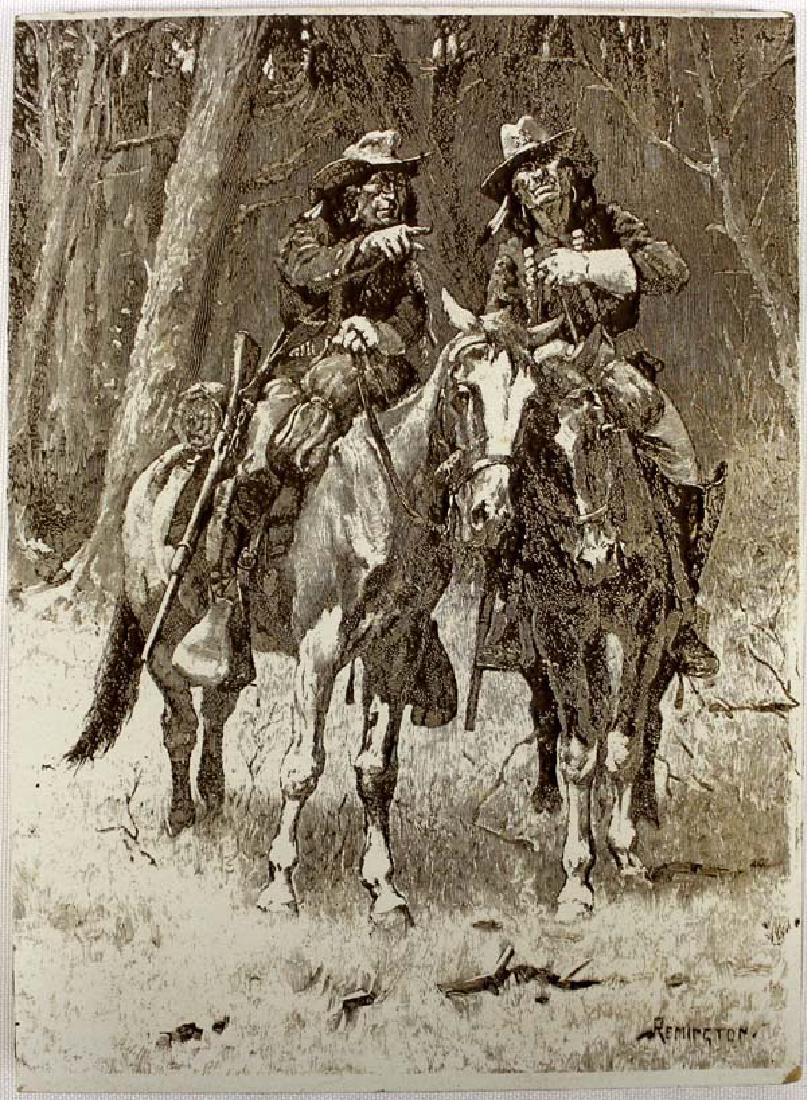 Frederic Remington Etching on Artist Board (1 of 3)