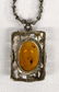 Sterling Silver and Amber Pendant Necklace - 4