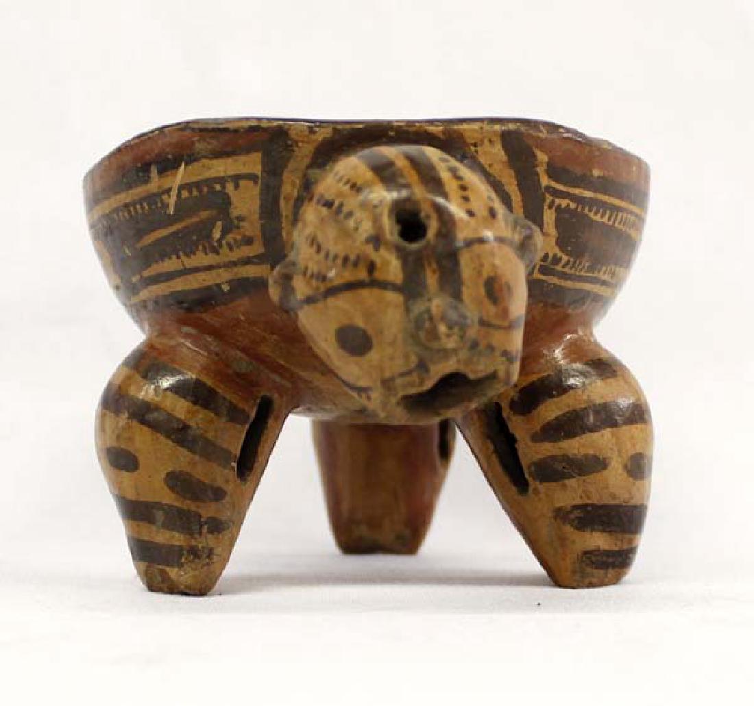 Prehistoric 3-Legged Pottery Effigy Rattle Bowl (1 of 4)