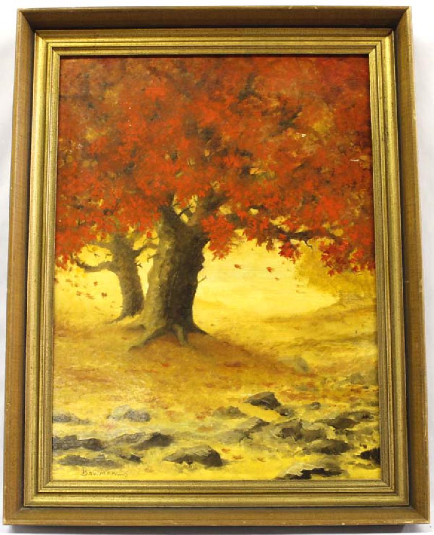 Original Oil Painting October Oak, Robert Bowman (1 of 4)