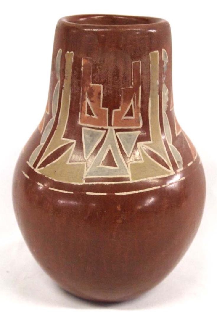 Vintage Santa Clara Pottery Jar (1 of 3)