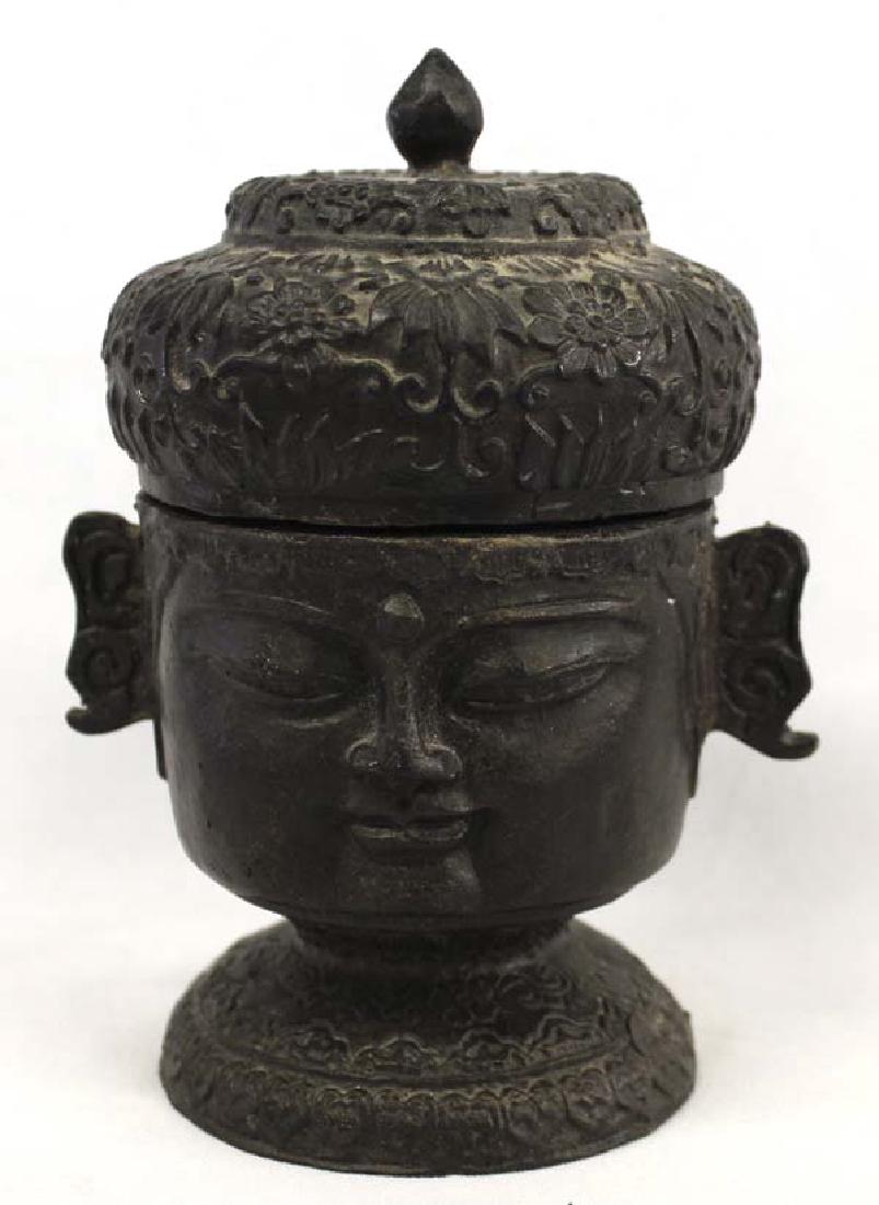 Vintage Asian Double Faced Buddha Incense Burner (1 of 5)