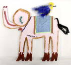 Navajo Pink Elephant Folk Art by Mame Deschillie