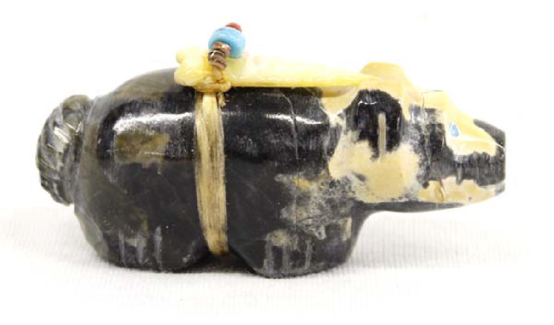 Zuni Leopard Marble Bear Fetish by Peter Gasper Jr (1 of 4)