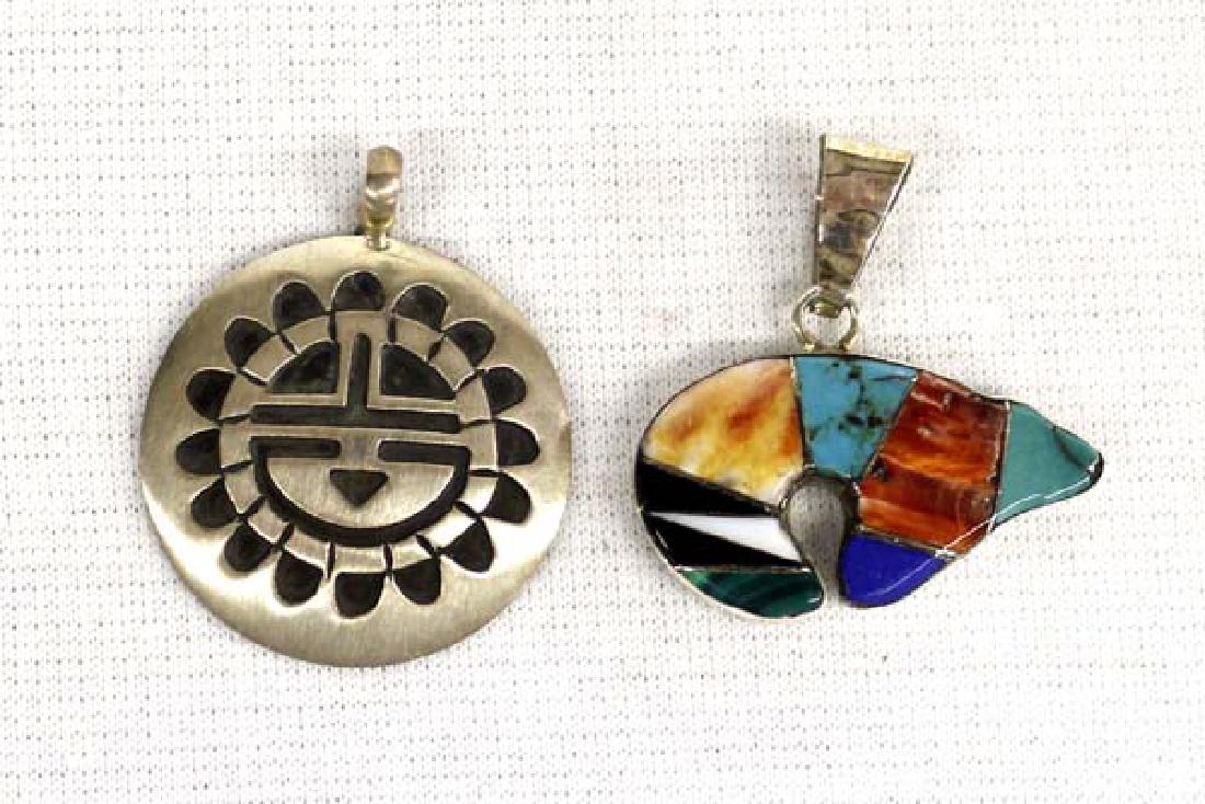 2 Native American Navajo Sterling Pendants (1 of 4)