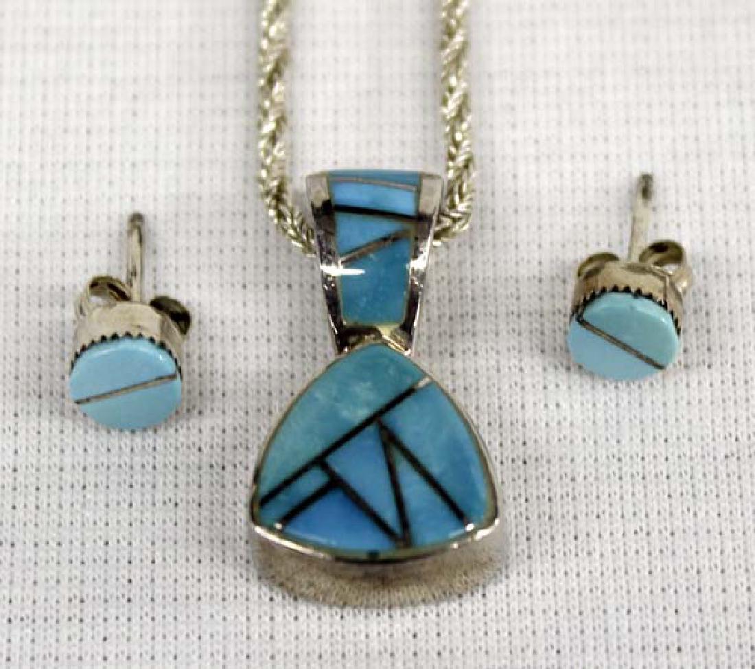 Native American Navajo Necklace and Earrings Set (1 of 6)