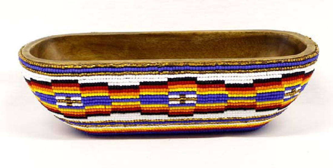 Hand Beaded Wood Bowl by Kathy Kills Thunder (1 of 4)