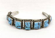 Navajo Sterling Turquoise Cuff Bracelet