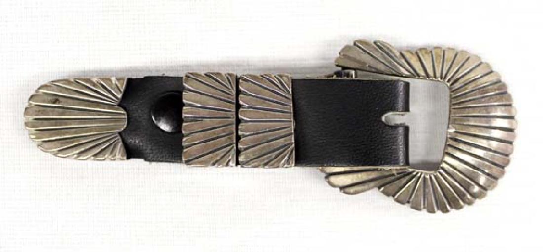 Navajo Sterling Silver Ranger Belt Buckle (1 of 3)