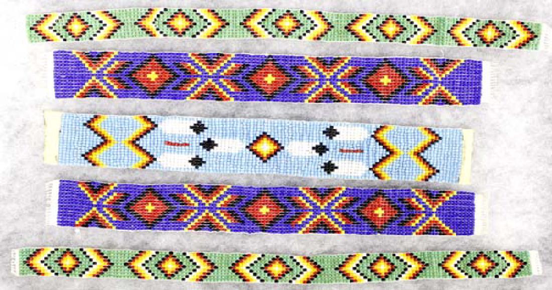 5 Sioux Beadwork Epplets by Joseph Little Wolf (1 of 3)