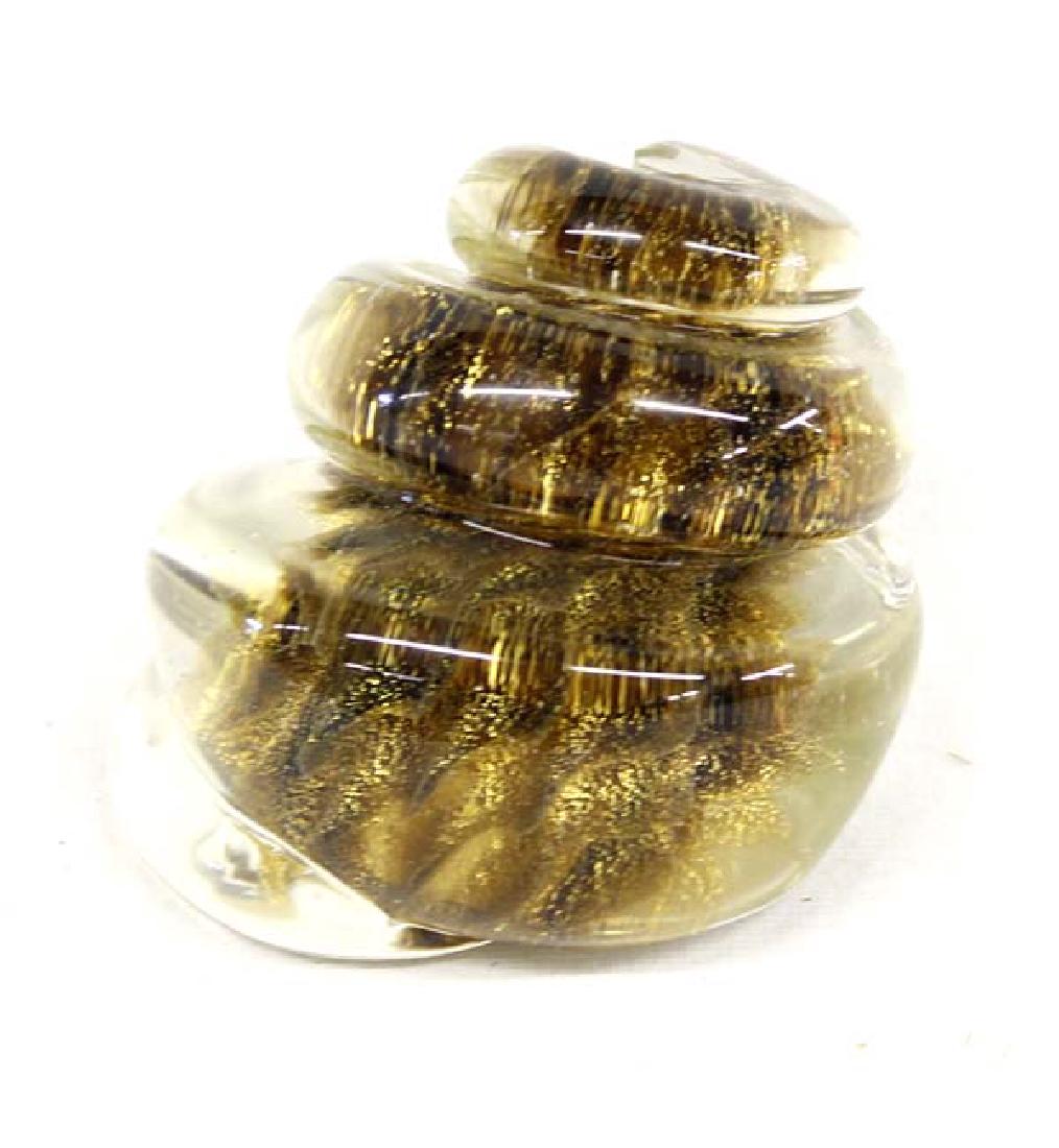 Archimede Seguso Aventurine Sommerso Shell Glass (1 of 6)