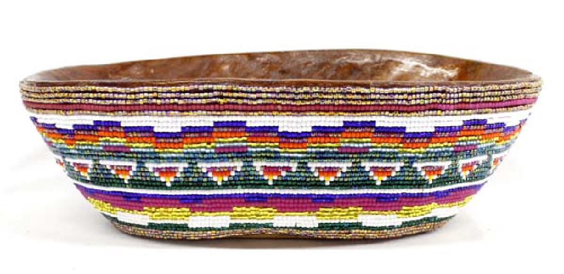 Hand Beaded Wood Bowl by Kathy Kills Thunder (1 of 4)