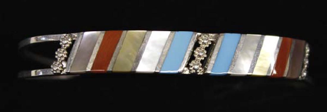 Zuni Sterling Multi-Stone Bracelet, Fabian Sheyka (1 of 3)