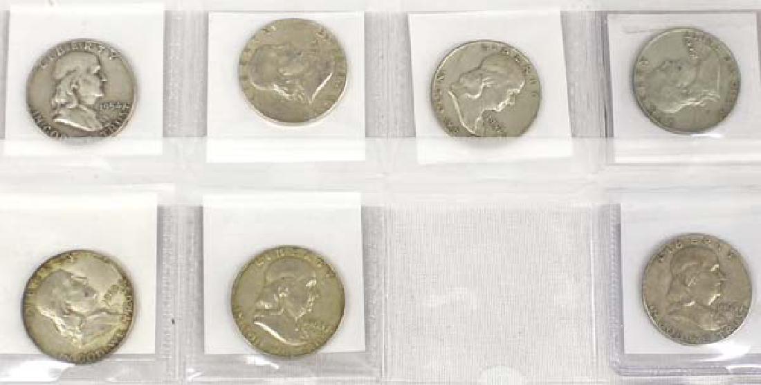 7 Franklin Half Dollar Coins (1 of 2)