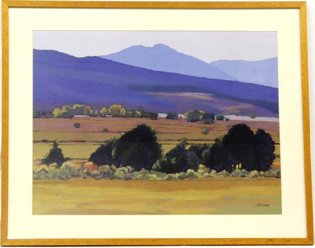 Signed New Mexico Landscape Print by M. Silverwood (1 of 3)