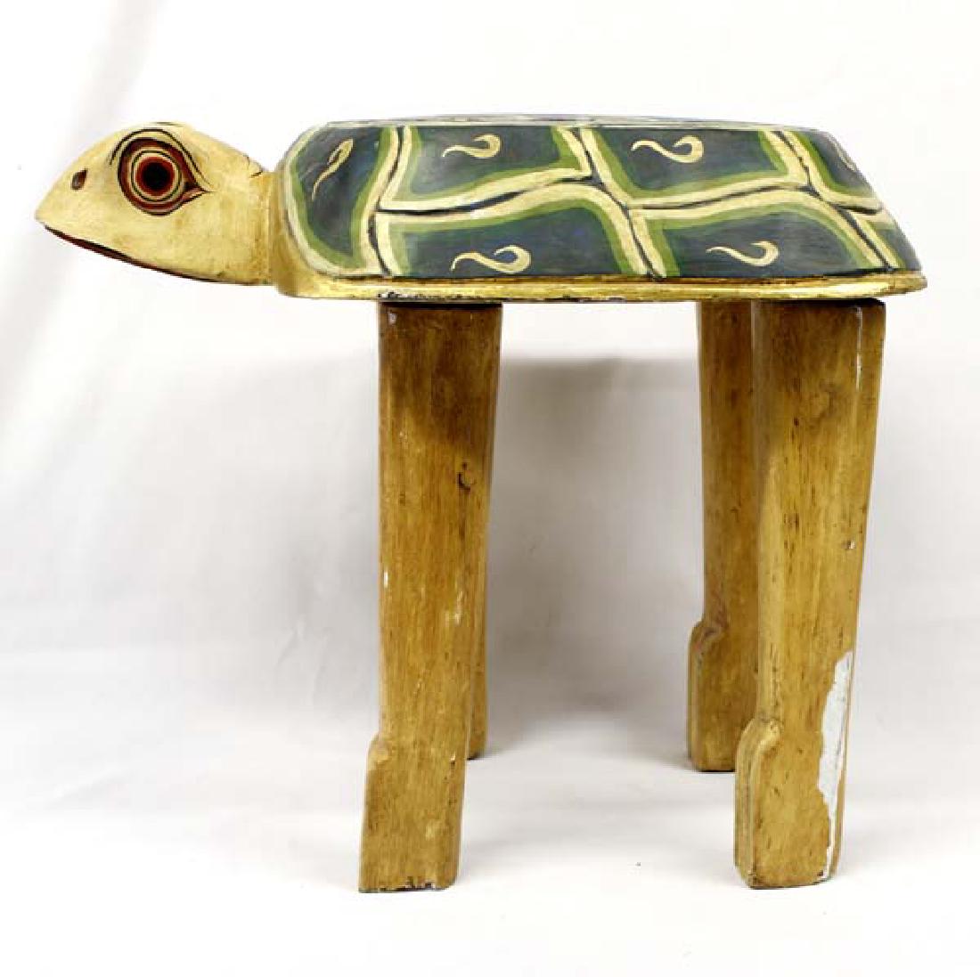 Indonesian Carved Wood Turtle Table (1 of 5)