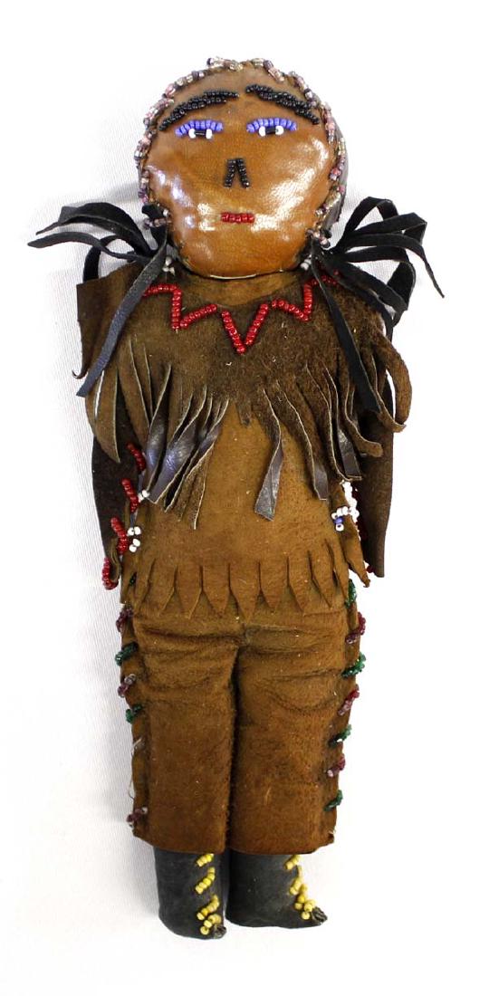 Vintage Native American Leather Doll (1 of 2)